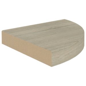 vidaXL Svävande hörnhyllor 4 st ek 25x25x3,8 cm MDF - Bild 5