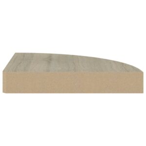 vidaXL Svävande hörnhyllor 4 st ek 25x25x3,8 cm MDF - Bild 6