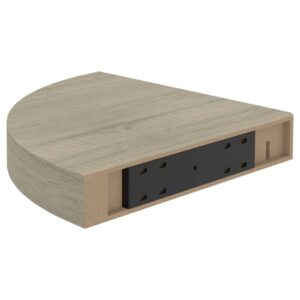 vidaXL Svävande hörnhyllor 4 st ek 25x25x3,8 cm MDF - Bild 7