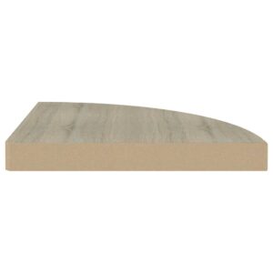 vidaXL Svävande hörnhyllor 4 st ek 35x35x3,8 cm MDF - Bild 6