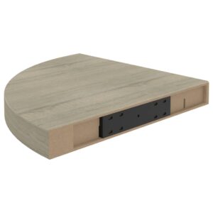 vidaXL Svävande hörnhyllor 4 st ek 35x35x3,8 cm MDF - Bild 7