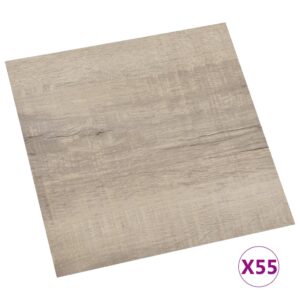 vidaXL Självhäftande golvplankor 55 st PVC 5,11 m² taupe - Bild 2