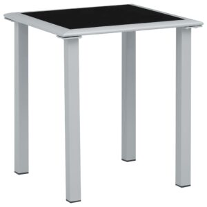 vidaXL Solsängar 2 st med bord aluminium taupe - Bild 9