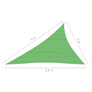 vidaXL Solsegel 160 g/m² ljusgrön 4x5x6,8 m HDPE - Bild 6