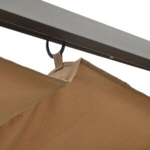 vidaXL Pergola med infällbart tak taupe 3x3 m stål 180 g/m² - Bild 4