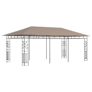 vidaXL Paviljong med myggnät 6x3x2,73 m taupe 180 g/m² - Bild 2