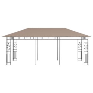 vidaXL Paviljong med myggnät 6x3x2,73 m taupe 180 g/m² - Bild 3