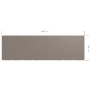 vidaXL Balkongskärm taupe 120x400 cm oxfordtyg - Bild 5