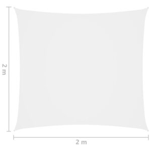 vidaXL Solsegel oxfordtyg fyrkantigt 2x2 m vit - Bild 6