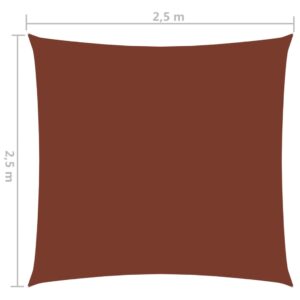 vidaXL Solsegel oxfordtyg fyrkantigt 2,5x2,5 m terrakotta - Bild 6