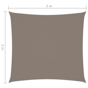 vidaXL Solsegel oxfordtyg fyrkantigt 2x2 m taupe - Bild 6