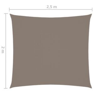 vidaXL Solsegel oxfordtyg rektangulärt 2x2,5 m taupe - Bild 6