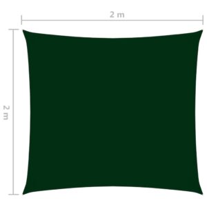 vidaXL Solsegel oxfordtyg fyrkantigt 2x2 m mörkgrön - Bild 6