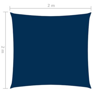 vidaXL Solsegel oxfordtyg fyrkantigt 2x2 m blå - Bild 6