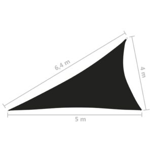 vidaXL Solsegel oxfordtyg trekantigt 4x5x6,4 m svart - Bild 6