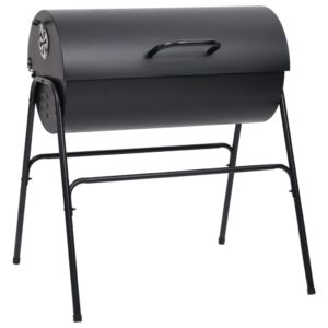 vidaXL Grilltunna med 2 grillgaller svart 80x95x90 cm stål - Bild 3