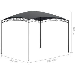 vidaXL Paviljong 3x4x2,65 m antracit 180 g/m² - Bild 5