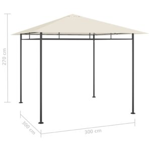 vidaXL Paviljong 3x3x2,7 m taupe 180 g/m² - Bild 4