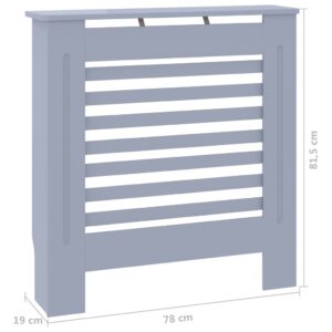 vidaXL Elementskydd MDF grå 78 cm - Bild 7