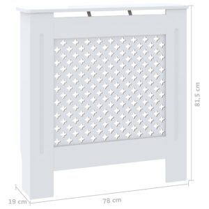 vidaXL Elementskydd MDF vit 78 cm - Bild 7