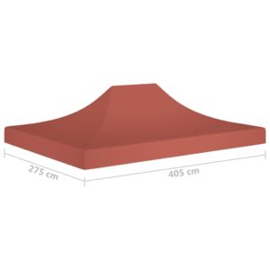 vidaXL Tak till partytält 4x3 m terrakotta 270 g/m² - Bild 6