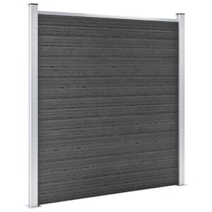 vidaXL Staketpanel WPC 180x186 cm svart - Bild 2