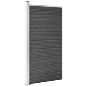 vidaXL Staketpanel WPC 95x186 cm svart - Bild 2