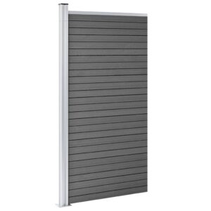 vidaXL Staketpanel WPC 95x186 cm svart - Bild 3