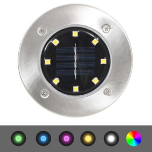 vidaXL Marklampor soldrivna 8 st LED RGB-färg - Bild 4