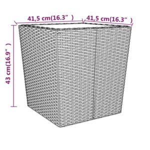 vidaXL Caféset 5 delar konstrotting och härdat glas svart - Bild 11