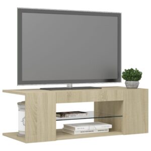 vidaXL TV-bänk med LED-belysning sonoma-ek 90x39x30 cm - Bild 6