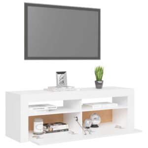 vidaXL TV-bänk med LED-belysning vit 120x35x40 cm - Bild 6