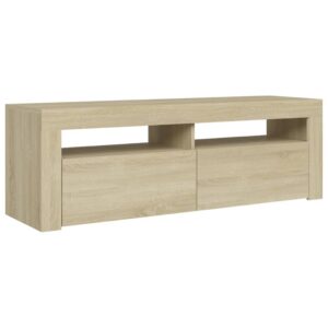 vidaXL TV-bänk med LED-belysning sonoma-ek 120x35x40 cm - Bild 7