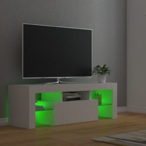 vidaXL TV-bänk med LED-belysning vit 120x35x40 cm - Bild 5