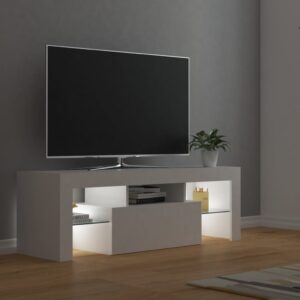 vidaXL TV-bänk med LED-belysning vit 120x35x40 cm - Bild 7