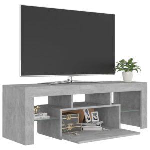 vidaXL TV-bänk med LED-belysning betonggrå 120x35x40 cm - Bild 4