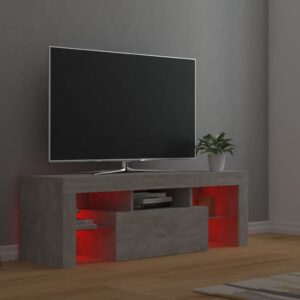 vidaXL TV-bänk med LED-belysning betonggrå 120x35x40 cm - Bild 6