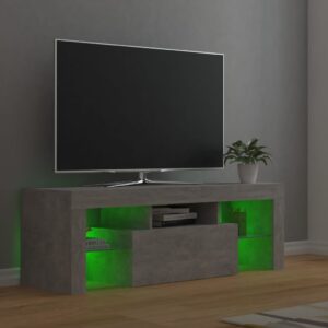 vidaXL TV-bänk med LED-belysning betonggrå 120x35x40 cm - Bild 7