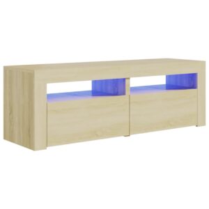 vidaXL TV-bänk med LED-belysning sonomaek 120x35x40 cm - Bild 2