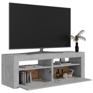 vidaXL TV-bänk med LED-belysning betonggrå 120x35x40 cm - Bild 6