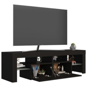 vidaXL Tv-bänk med LED-belysning svart 140x36,5x40 cm - Bild 6