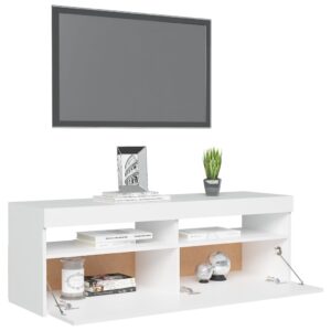 vidaXL TV-bänk med LED-belysning vit 120x35x40 cm - Bild 6