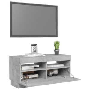 vidaXL TV-bänk med LED-belysning betonggrå 80x35x40 cm - Bild 6