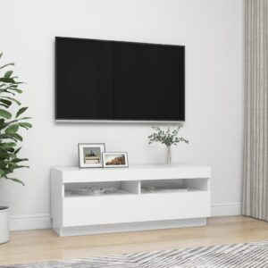 vidaXL TV-bänk med LED-belysning vit 100x35x40 cm - Bild 5