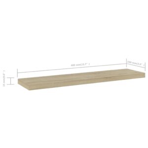 vidaXL Hyllplan 4 st sonoma-ek 40x10x1,5 cm konstruerat trä - Bild 5