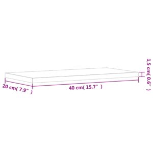 vidaXL Hyllplan 4 st vit högglans 40x20x1,5 cm konstruerat trä - Bild 9