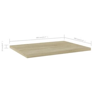 vidaXL Hyllplan 4 st sonoma-ek 40x30x1,5 cm konstruerat trä - Bild 5