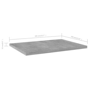 vidaXL Hyllplan 4 st betonggrå 40x30x1,5 cm konstruerat trä - Bild 5