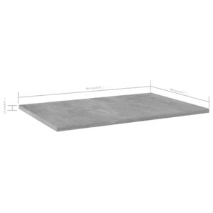 vidaXL Hyllplan 4 st betonggrå 60x40x1,5 cm konstruerat trä - Bild 5