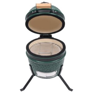 Kamado Rökgrill 2-i-1 keramik 56 cm grön - Bild 4